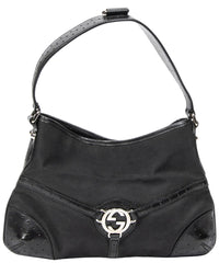 Gucci Gucci Black Canvas Reins Hobo (Authentic Pre-Loved)