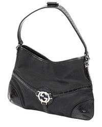 Gucci Gucci Black Canvas Reins Hobo (Authentic Pre-Loved)