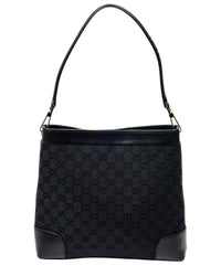 Gucci Gucci Black Monogrammed Canvas Shoulder Hobo (Authentic Pre-Loved)