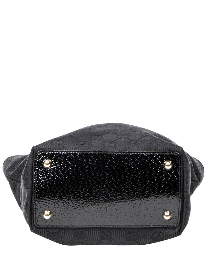 Gucci Gucci Black Monogrammed Canvas Small Eclipse Shopping (Authentic Pre-Loved)