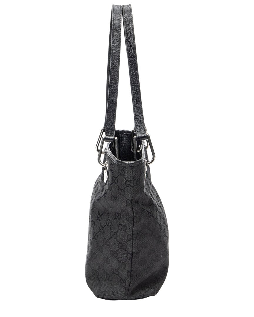 Gucci Gucci Black Monogrammed Canvas Small Eclipse Shopping (Authentic Pre-Loved)