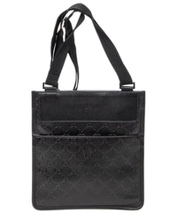 Gucci Gucci Black Guccissima Leather Small Flat Messenger (Authentic Pre-Loved)