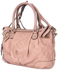Gucci Gucci Pink Guccissima Calfskin Leather Sukey Top Handle (Authentic Pre-Loved)