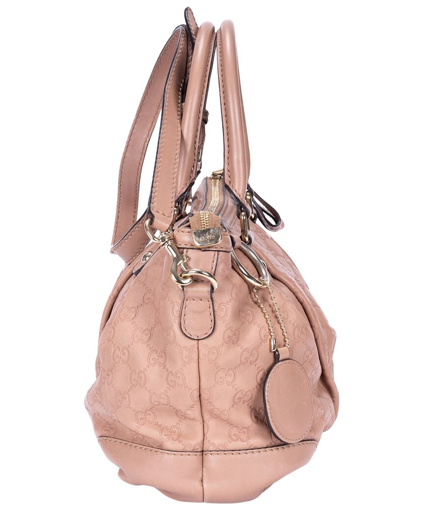 Gucci Gucci Pink Guccissima Calfskin Leather Sukey Top Handle (Authentic Pre-Loved)