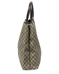 Gucci Gucci Beige & Dark Brown Supreme Coated Canvas Vertical Joy Tote (Authentic