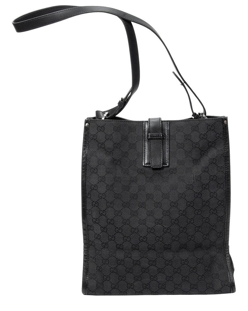 Gucci Gucci Black Monogrammed Canvas Vertical Tote (Authentic Pre-Loved)