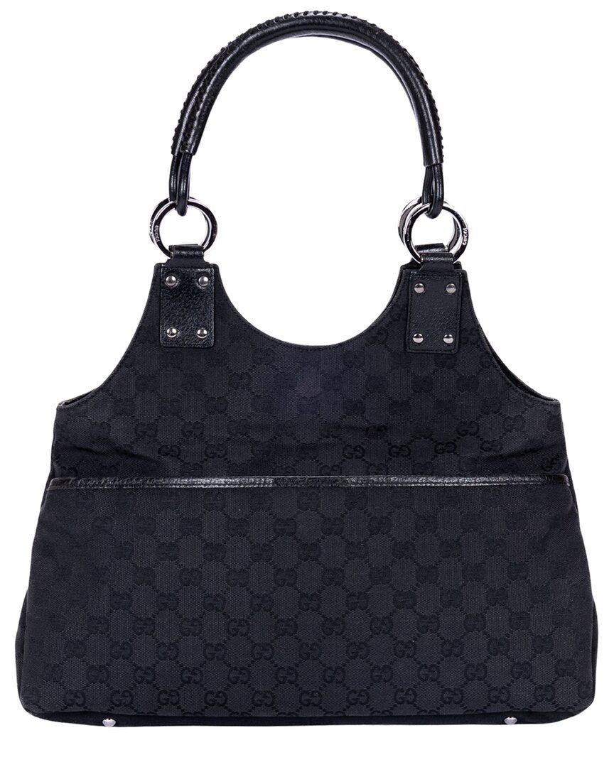 Gucci Gucci Black Monogram Canvas Hobo (Authentic Pre-Loved)