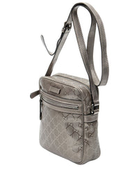 Gucci Gucci Metallic Rose Guccissima Imprint Coated Canvas Zip Crossbody (Authentic