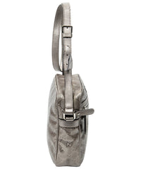 Gucci Gucci Metallic Rose Guccissima Imprint Coated Canvas Zip Crossbody (Authentic