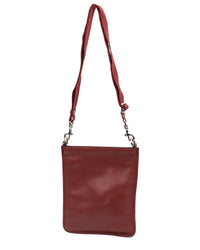 Loewe Loewe Maroon Grained Calfskin Leather Anagram Crossbody (Authentic Pre-Loved)