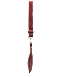 Loewe Loewe Maroon Grained Calfskin Leather Anagram Crossbody (Authentic Pre-Loved)