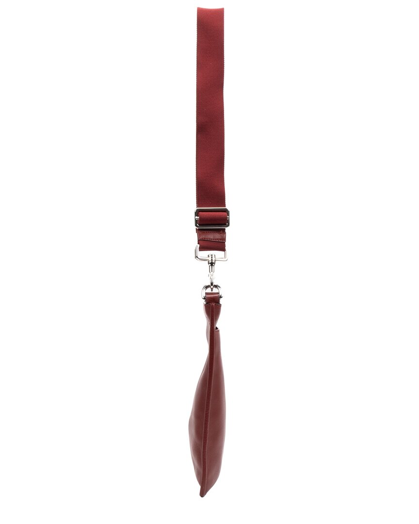 Loewe Loewe Maroon Grained Calfskin Leather Anagram Crossbody (Authentic Pre-Loved)