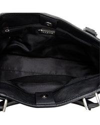 Loewe Loewe Black Suede Leather Anagram Open Tote (Authentic Pre-Loved)