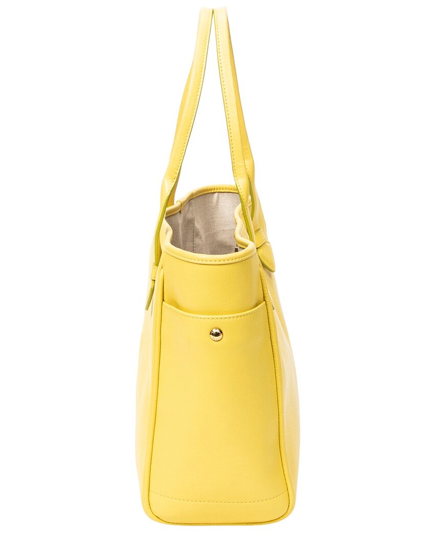Loewe Loewe Yellow Grained Calfskin Leather Heritage Tote (Authentic Pre-Loved)