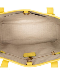 Loewe Loewe Yellow Grained Calfskin Leather Heritage Tote (Authentic Pre-Loved)