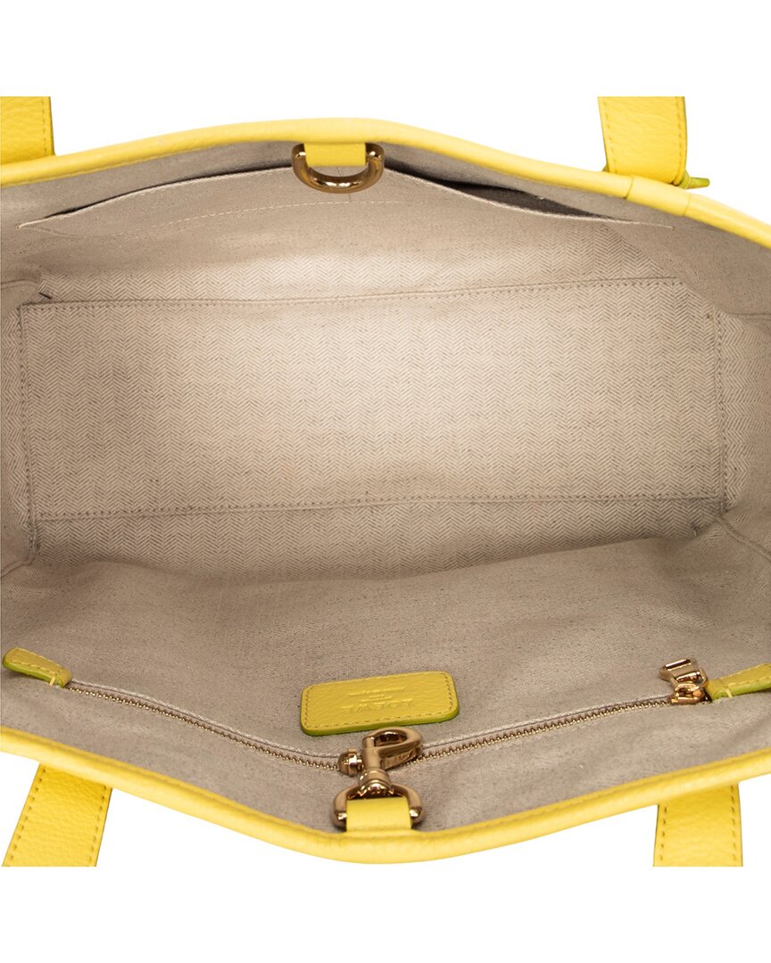 Loewe Loewe Yellow Grained Calfskin Leather Heritage Tote (Authentic Pre-Loved)