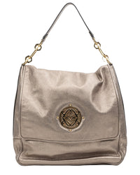 Loewe Loewe Gold Goatskin Leather Large Flap Shoulder Bag (Authentic Pre-Loved)