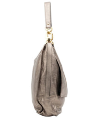Loewe Loewe Gold Goatskin Leather Large Flap Shoulder Bag (Authentic Pre-Loved)