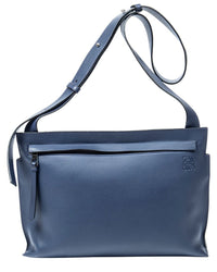 Loewe Loewe Navy Calfskin Leather Medium T Messenger (Authentic Pre-Loved)
