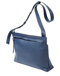 Loewe Loewe Navy Calfskin Leather Medium T Messenger (Authentic Pre-Loved)
