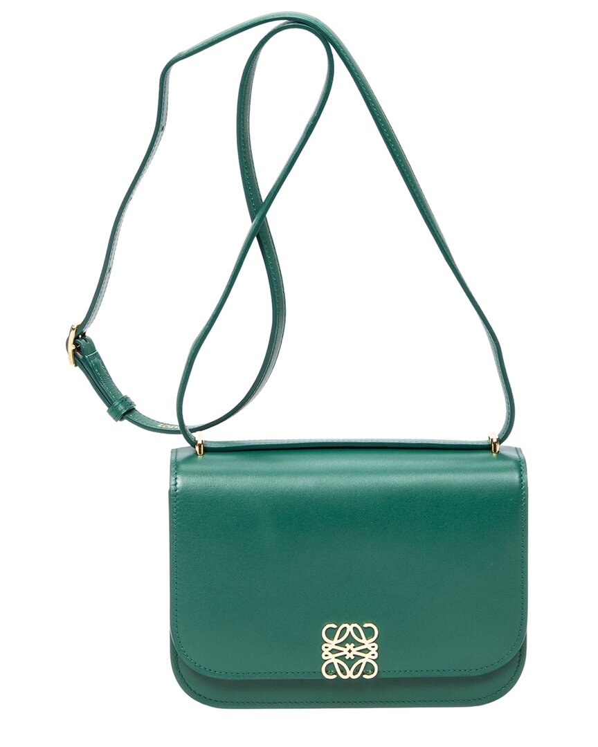 Loewe Loewe Green Smooth Leather Small Goya Flap Crossbody (Authentic Pre-Loved)
