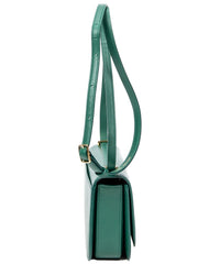 Loewe Loewe Green Smooth Leather Small Goya Flap Crossbody (Authentic Pre-Loved)