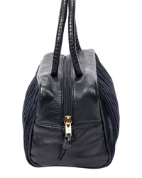 Loewe Loewe Navy Mesh Canvas Mini Mesh Handbag (Authentic Pre-Loved)