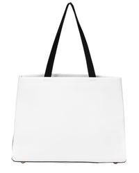 Valentino Valentino White & Black Calfskin Leather Logo Shopping Tote (Authentic Pre-