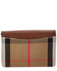 Burberry Burberry Check Canvas & Leather Crossbody