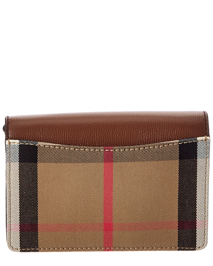 Burberry Burberry Check Canvas & Leather Crossbody