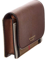 Burberry Burberry Check Canvas & Leather Crossbody