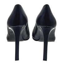 Versace Jeans Couture Black Pointed Toe Pumps with Gold Zip Detail