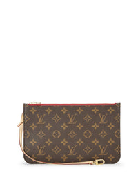 Louis Vuitton Louis Vuitton Red Monogram Coated Canvas Neverfull Pouch Mm (Authentic Pre-