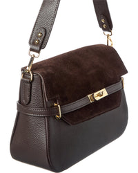 Isabella Rossetti Greta Suede & Leather Handbag