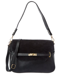 Isabella Rossetti Greta Suede & Leather Handbag