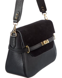 Isabella Rossetti Greta Suede & Leather Handbag