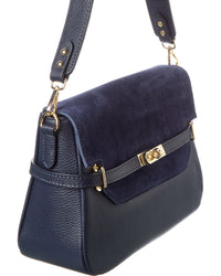Isabella Rossetti Greta Suede & Leather Handbag