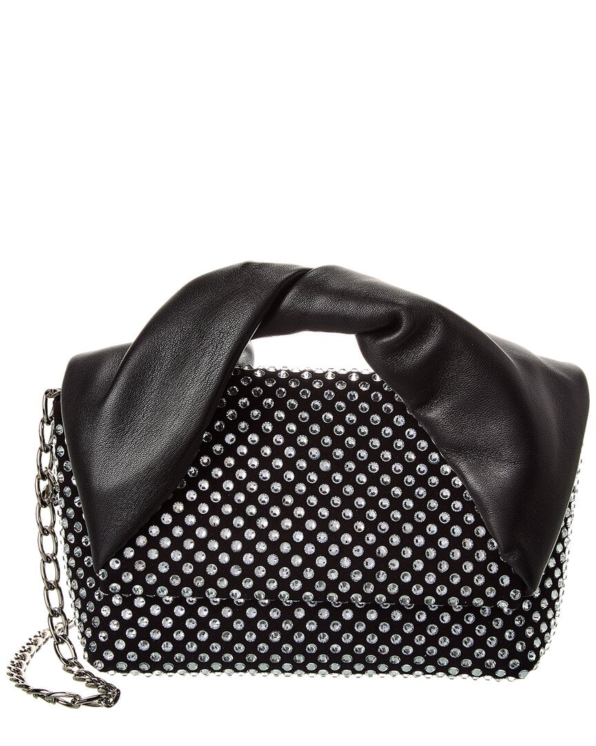 Jw Anderson Twister Medium Leather Shoulder Bag ONE SIZE Black