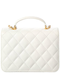 Chanel White Caviar Quilted Leather Mini Top Handle Flap (Authentic Pre-Loved)