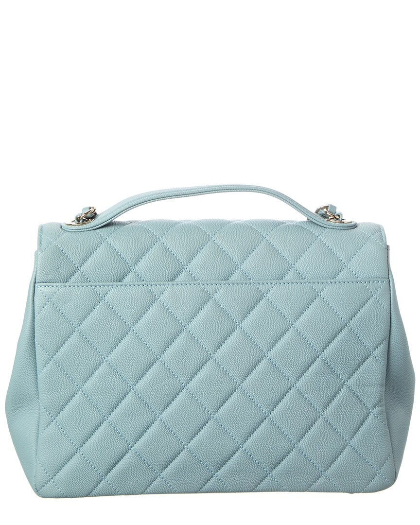 Chanel Blue Caviar Quilted Leather Large Business Affinity Flap (Authentic