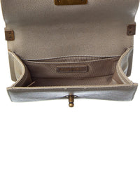 Chanel Beige Caviar Quilted Leather Small Boy Flap (Authentic Pre-Loved)