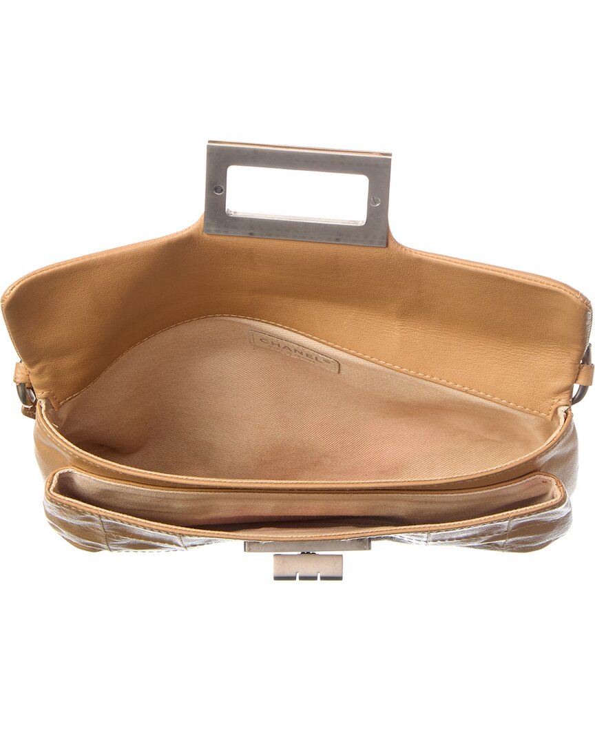 Chanel Tan Calfskin Leather Square Stitched Mademoiselle Shoulder Bag
