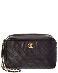 Chanel Chanel Black Lambskin Turn Lock Shoulder Bag (Authentic Pre-Loved)