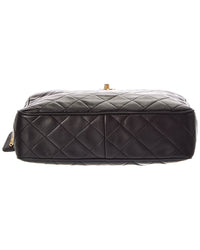 Chanel Chanel Black Lambskin Turn Lock Shoulder Bag (Authentic Pre-Loved)