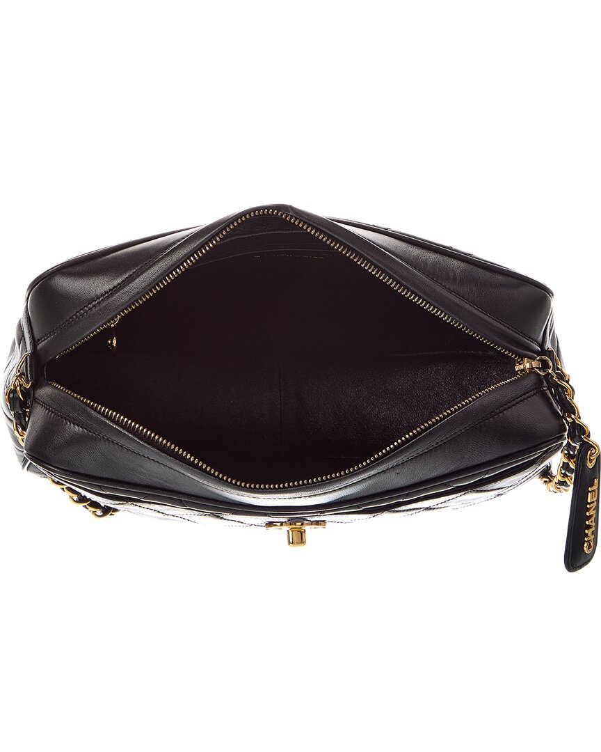 Chanel Chanel Black Lambskin Turn Lock Shoulder Bag (Authentic Pre-Loved)