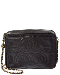 Chanel Black Caviar Leather C Camera Bag (Authentic Pre-Loved)