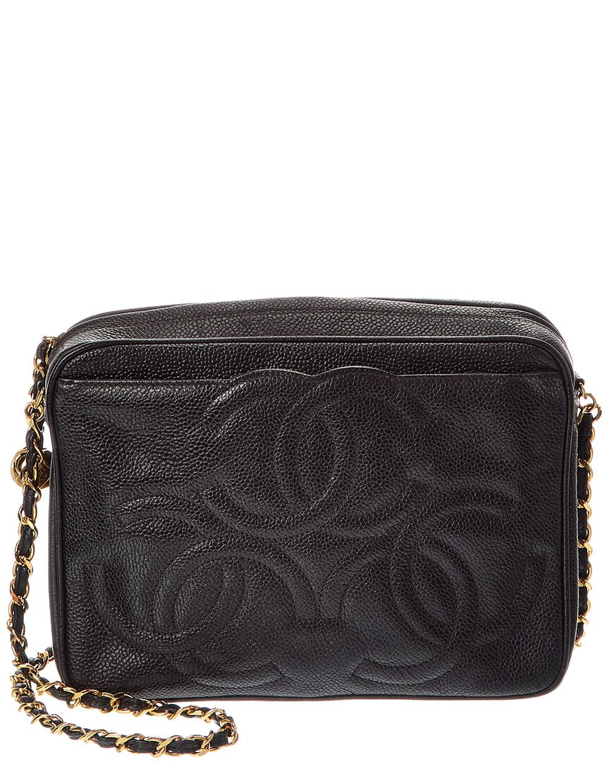 Chanel Black Caviar Leather C Camera Bag (Authentic Pre-Loved)