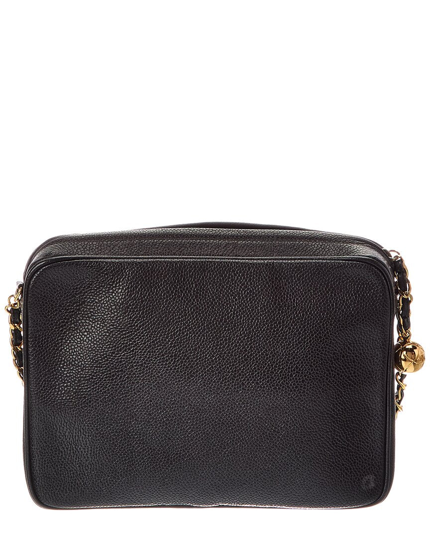 Chanel Black Caviar Leather C Camera Bag (Authentic Pre-Loved)