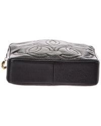 Chanel Black Caviar Leather C Camera Bag (Authentic Pre-Loved)