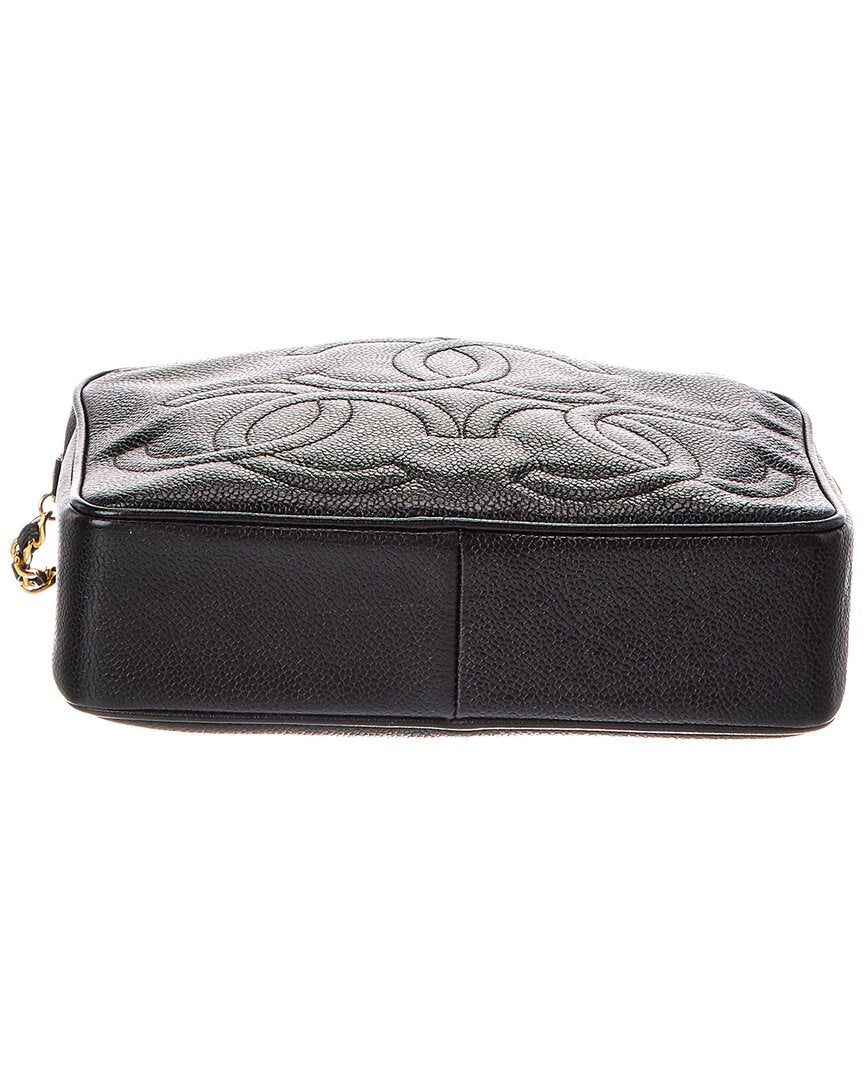 Chanel Black Caviar Leather C Camera Bag (Authentic Pre-Loved)